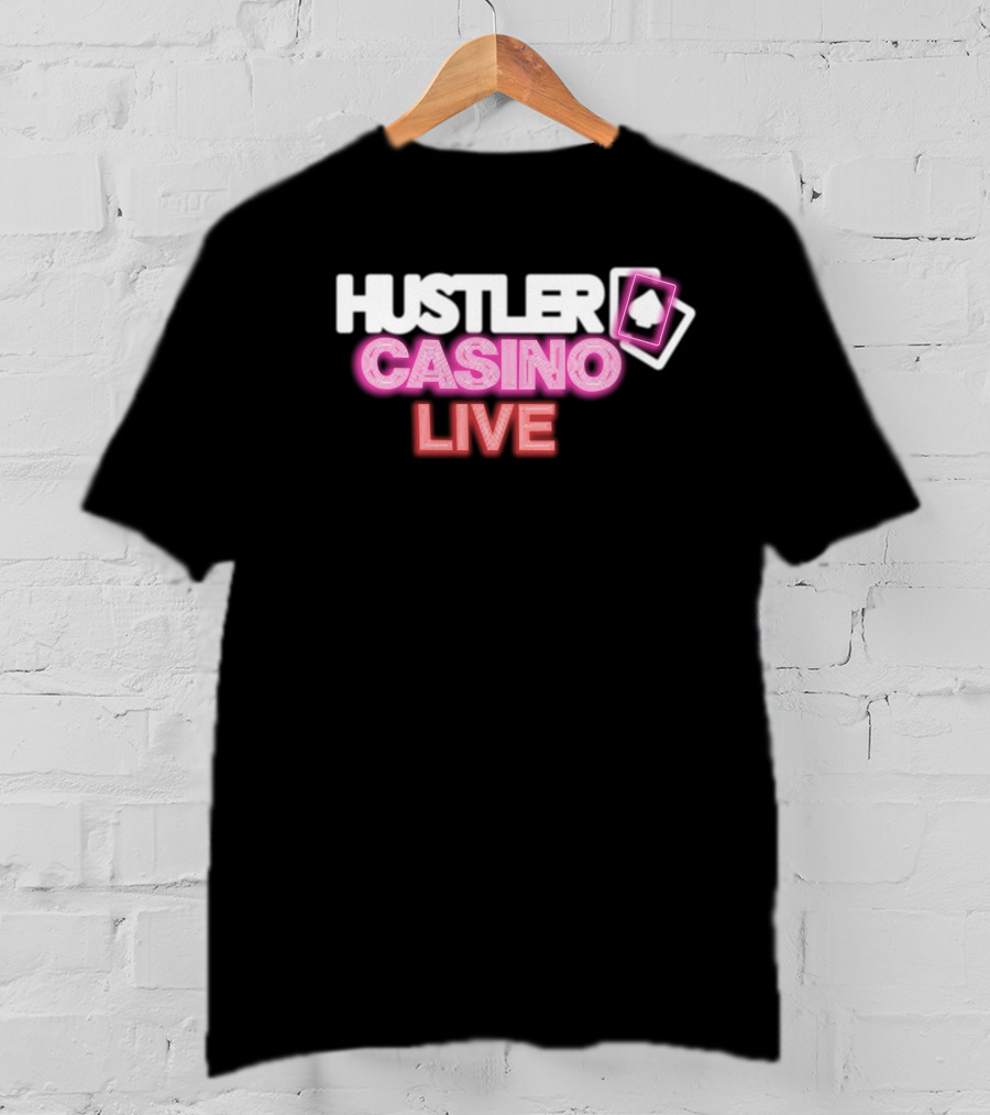 Hustler Casino Live Poker Cards Neon T-Shirt
