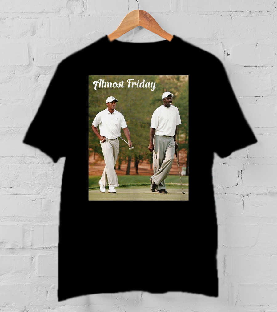 Almost Friday Golf Icons Walking Together T-Shirt