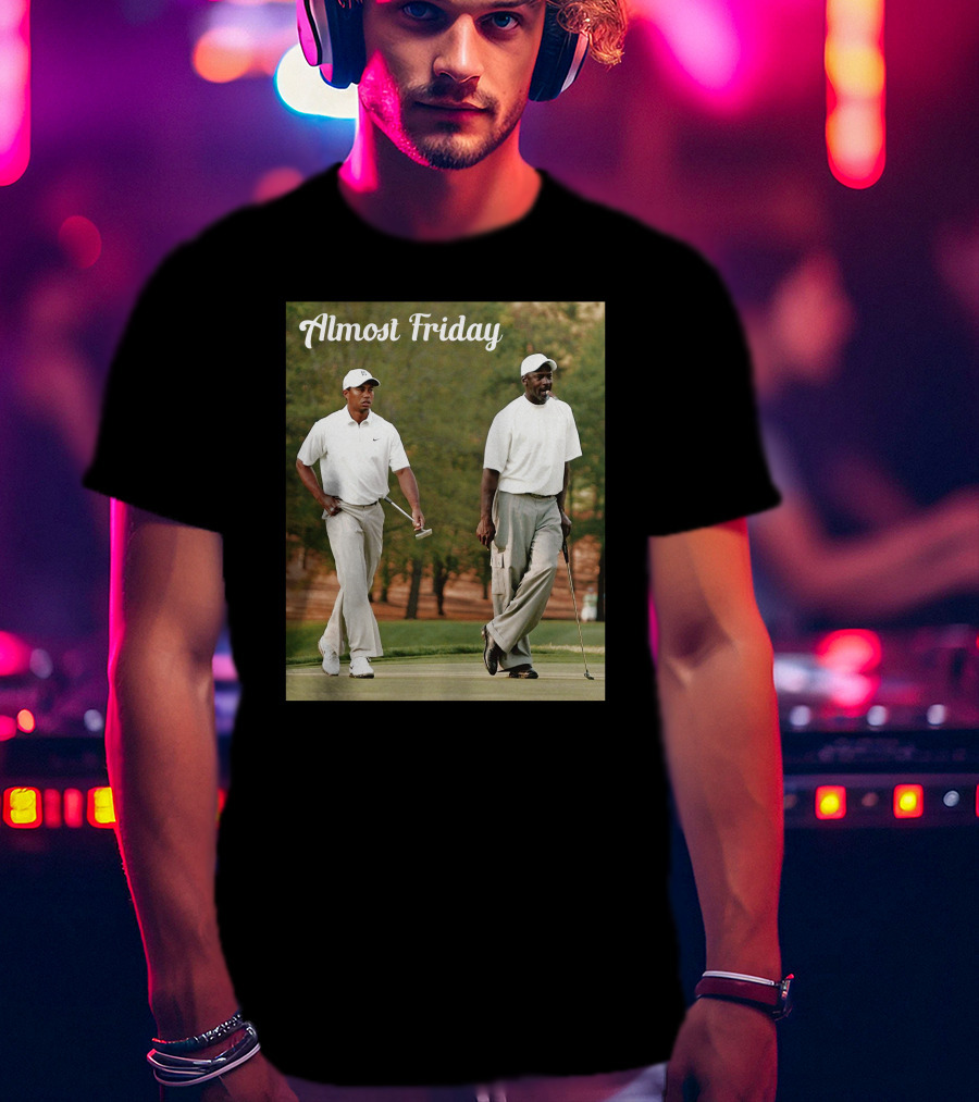 Almost Friday Golf Icons Walking Together T-Shirt