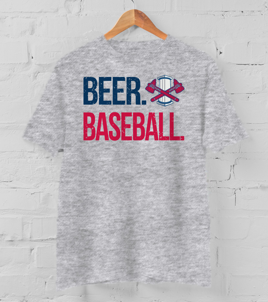 Rome Braves Beer Baseball Axe T-Shirt