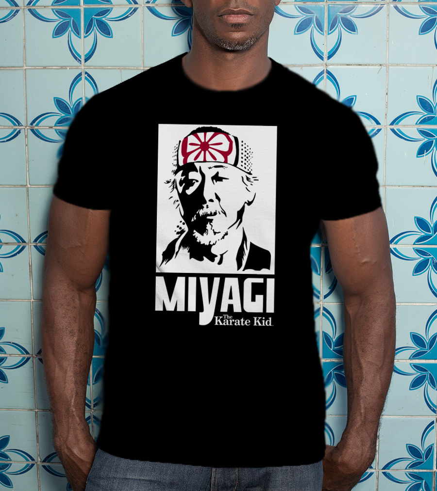 Miyagi The Karate Kid Headband Stencil T-Shirt