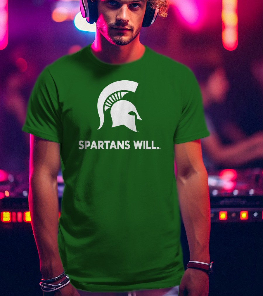 Spartans Will Michigan State Helmet T-Shirt