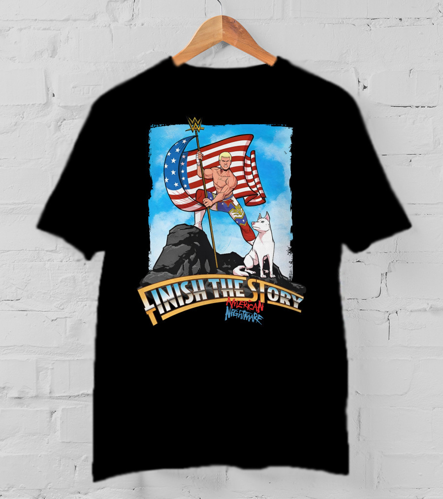 Finish The Story American Nightmare WWE Flag Gear T-Shirt