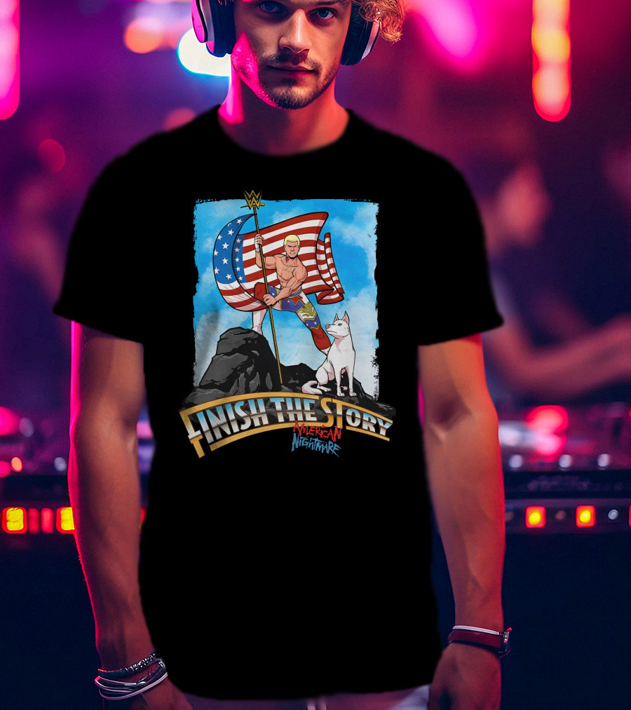 Finish The Story American Nightmare WWE Flag Gear T-Shirt