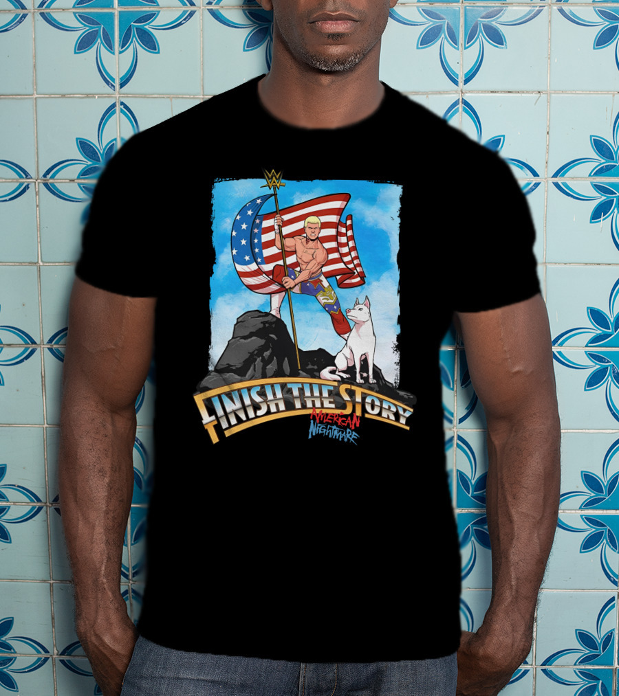 Finish The Story American Nightmare WWE Flag Gear T-Shirt