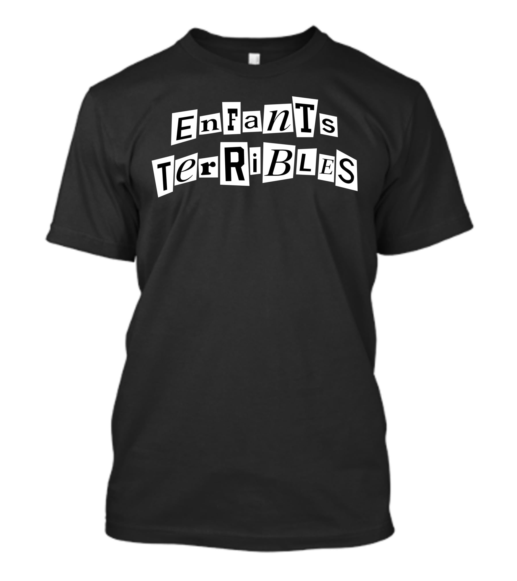 Enfants Terribles Vintage Ransom Note Style Typography T-Shirt
