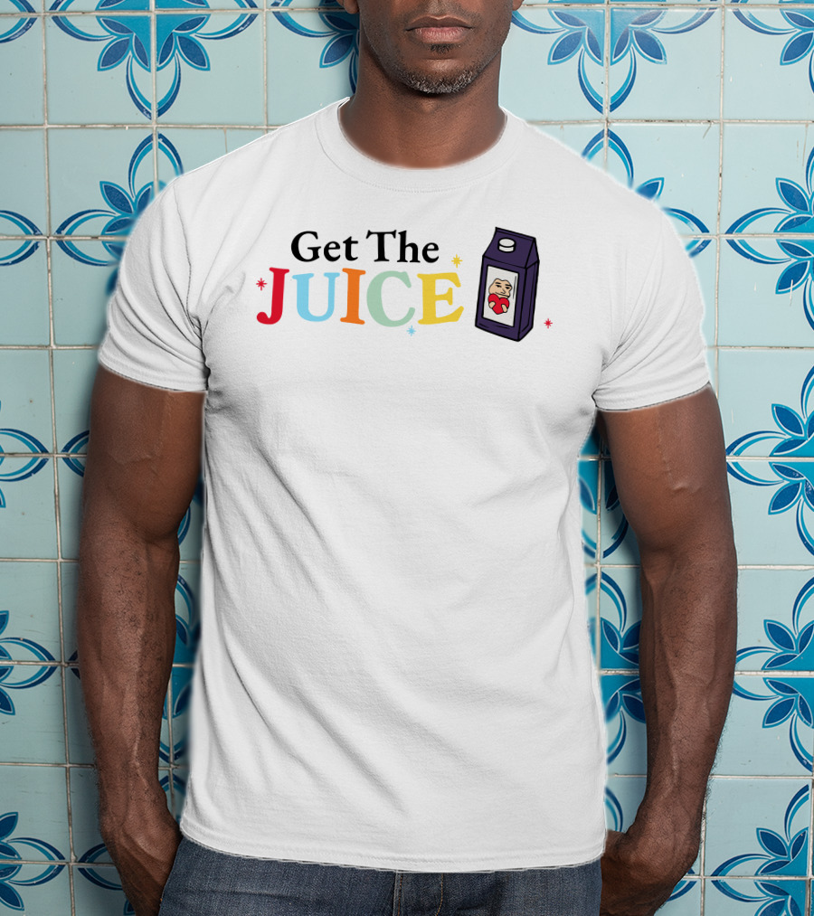 Get The Juice With Cartoon Character Juice Box T-Shirt