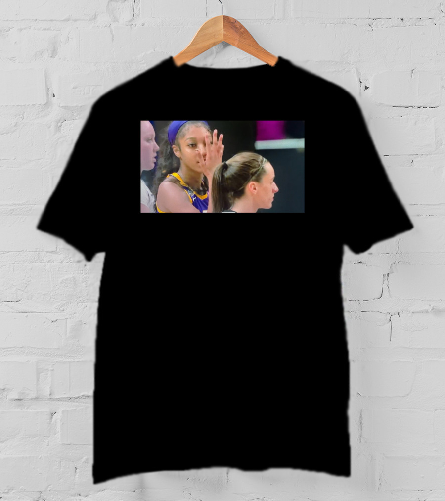 Lsu's Angel Reese Taunts Caitlin Clark Basketball Gesture T-Shirt