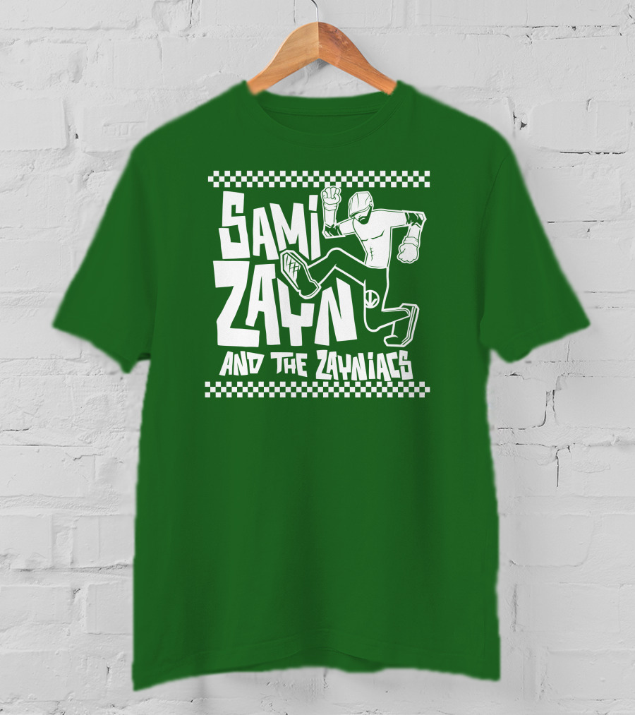Sami Zayn And The Zayniacs Checkerboard Jumping Person T-Shirt