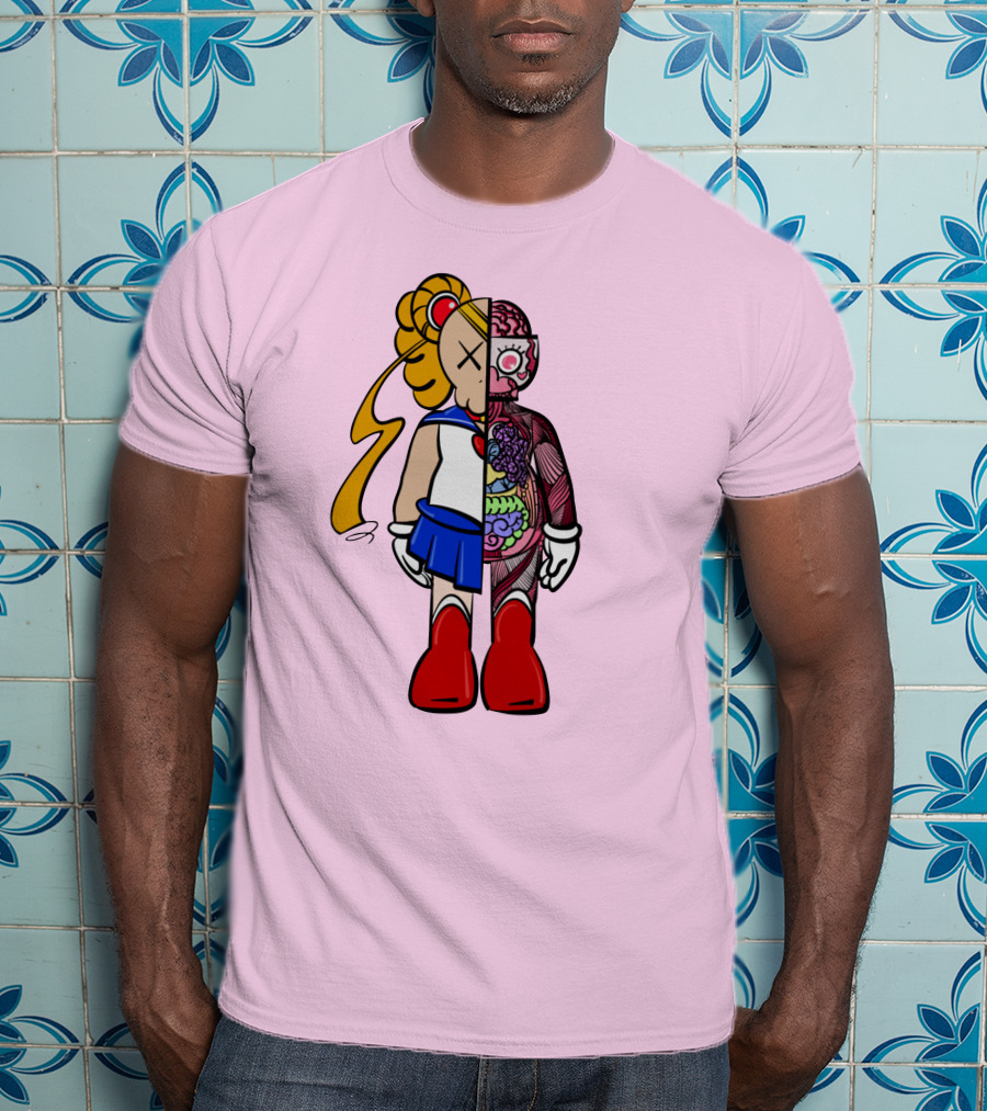 Sailor Kaws Moon Anatomical Hybrid T-Shirt