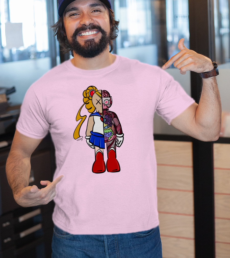 Sailor Kaws Moon Anatomical Hybrid T-Shirt