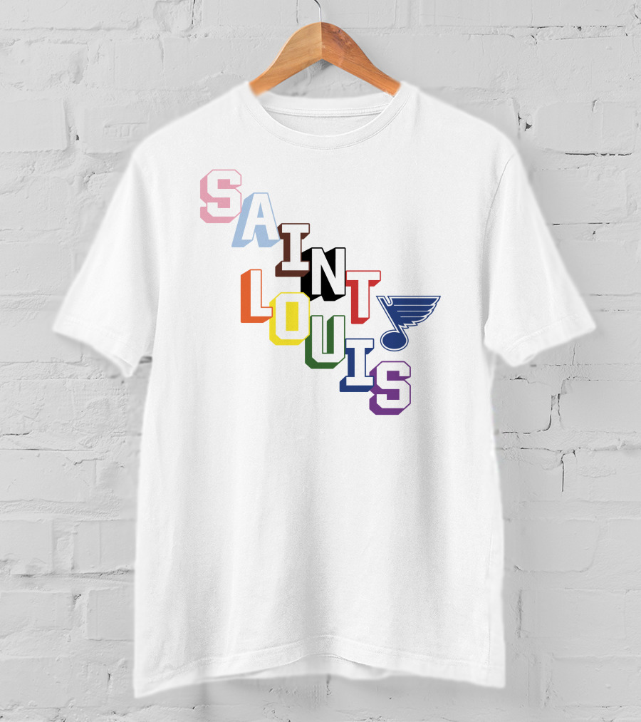 Saint Louis Blues Pride Rainbow Saint Louis T-Shirt