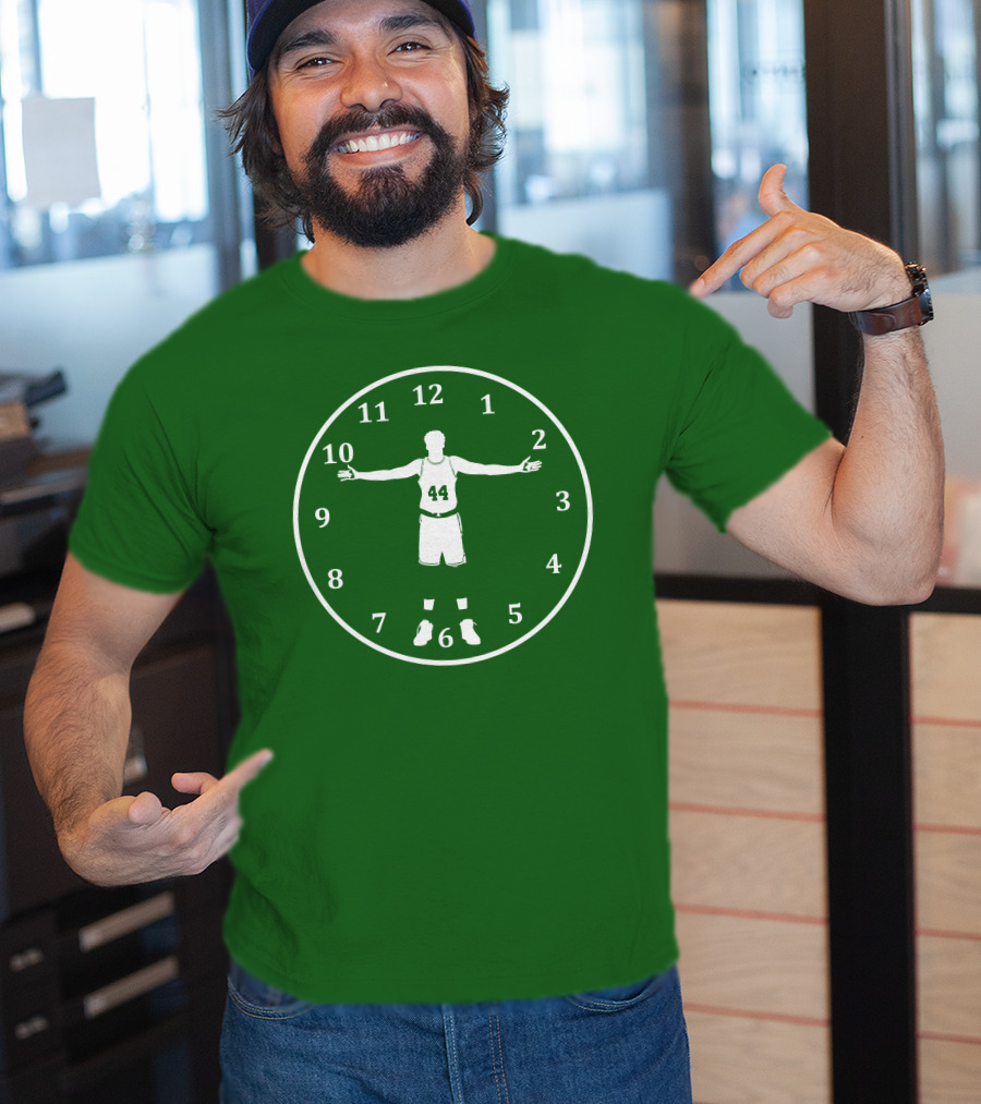 Basketball Time Lord Number 44 Clock T-Shirt