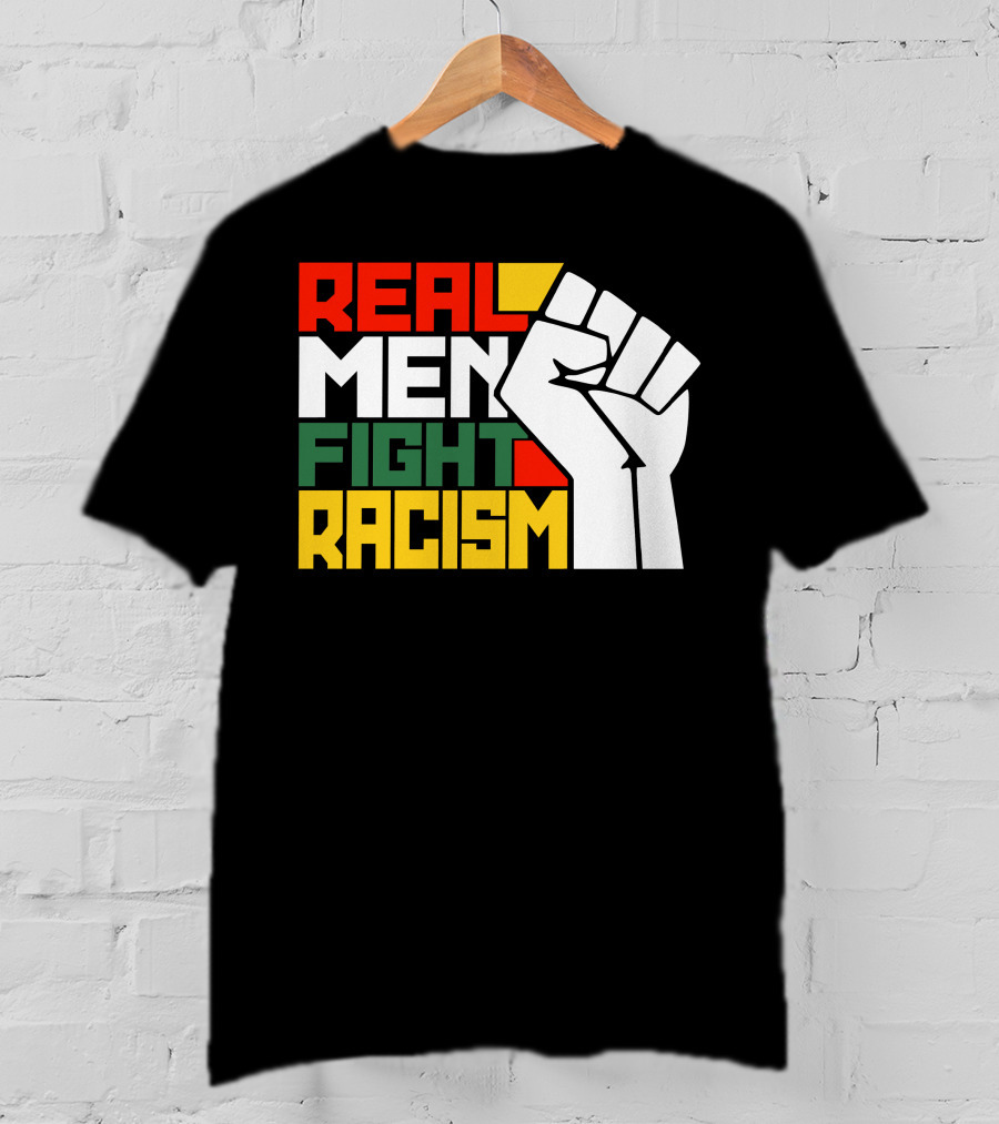 Real Men Fight Racism Silas Young Fist T-Shirt
