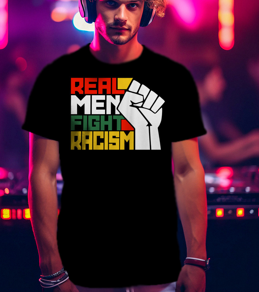 Real Men Fight Racism Silas Young Fist T-Shirt