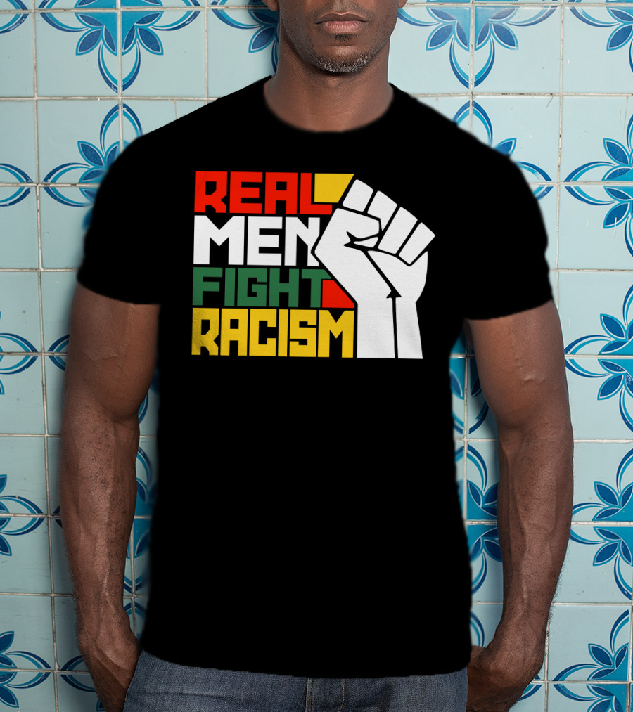 Real Men Fight Racism Silas Young Fist T-Shirt