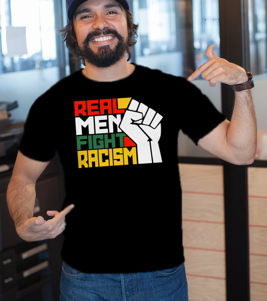 Real Men Fight Racism Silas Young Fist T-Shirt