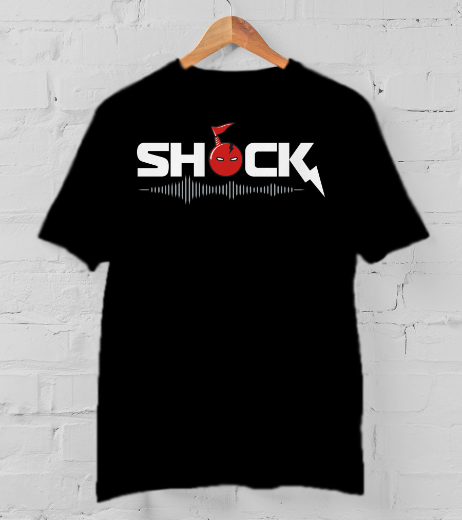 San Francisco Shock Sf Shock X O2 Blast Red Logo With Audio Wave T-Shirt