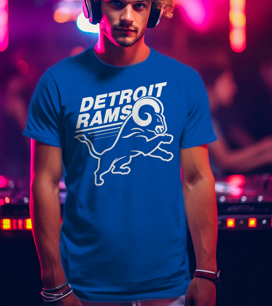 Detroit Rams Pro Sports Zone Charging Blue Ram T-Shirt