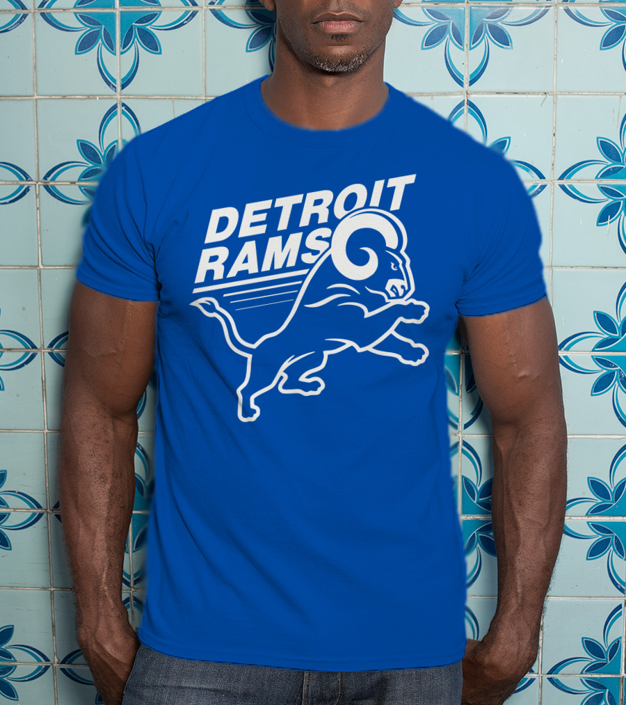Detroit Rams Pro Sports Zone Charging Blue Ram T-Shirt