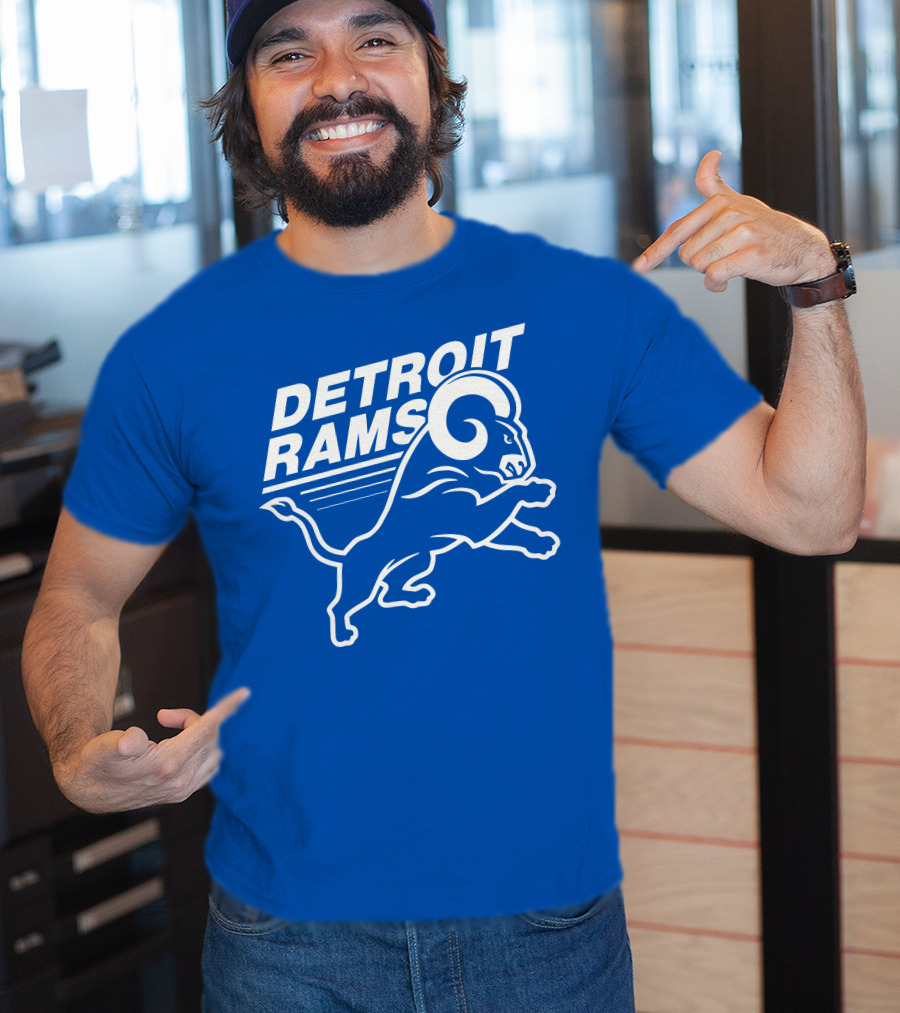 Detroit Rams Pro Sports Zone Charging Blue Ram T-Shirt