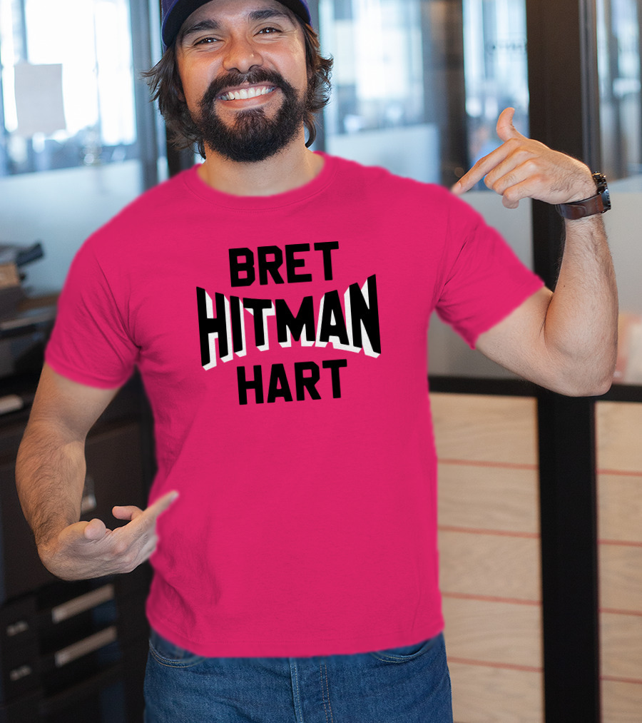 Bret Hitman Hart Retro Graphic 80s Wrestling T-Shirt