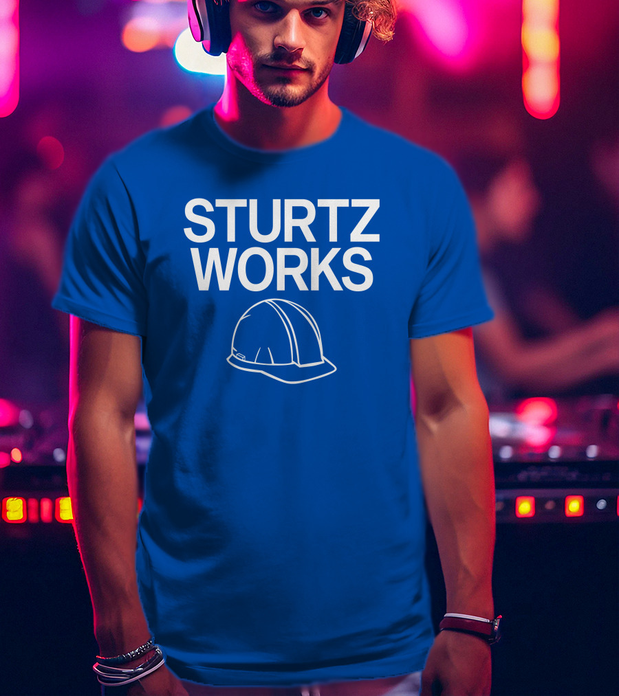 STURTZ WORKS Construction Hard Hat Raygunsite Store T-Shirt