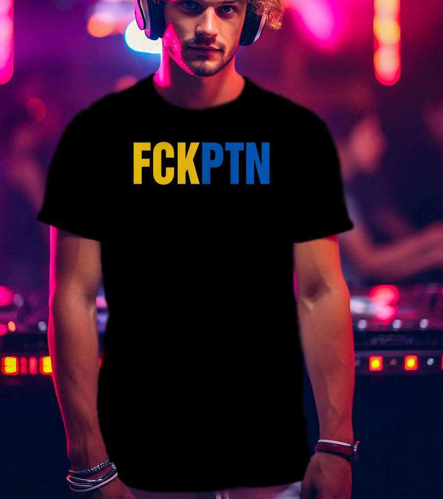 FCKPTN Yellow And Blue Bold Letters T-Shirt