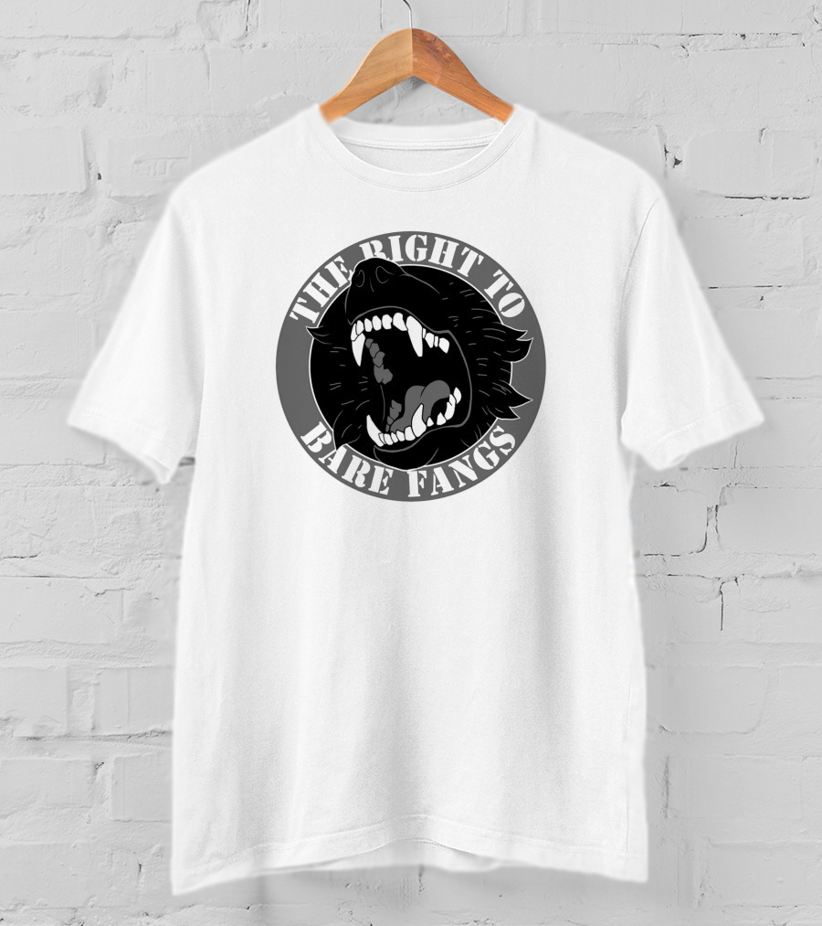 The Right To Bare Fangs Wingedwolf94 Circular Wolf T-Shirt