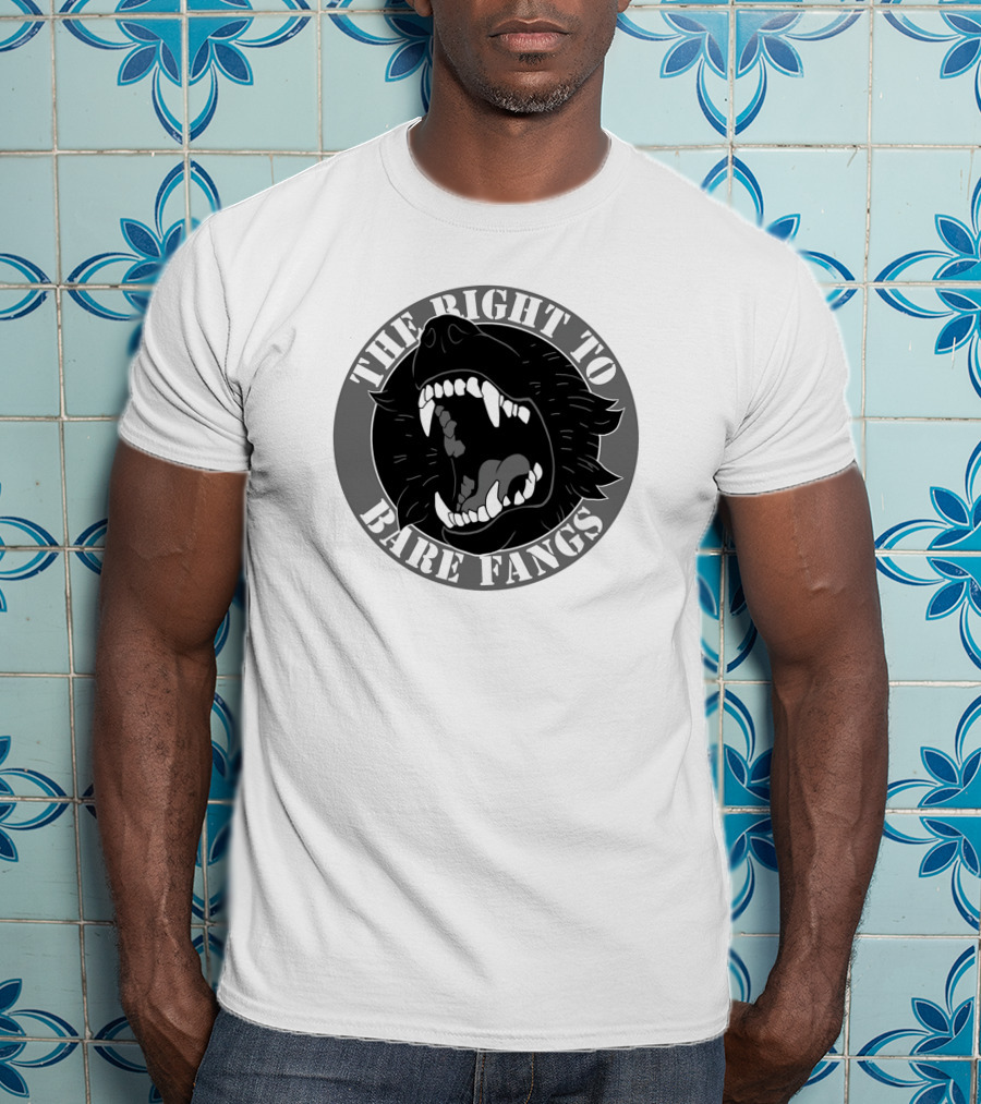 The Right To Bare Fangs Wingedwolf94 Circular Wolf T-Shirt