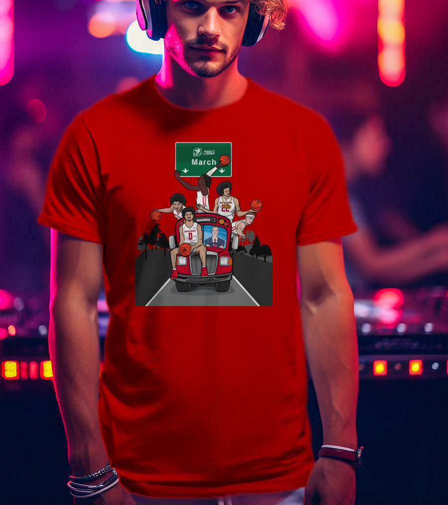 Coach Pikiell The Scarlet Knights Basketball Road To March Madness T-Shirt
