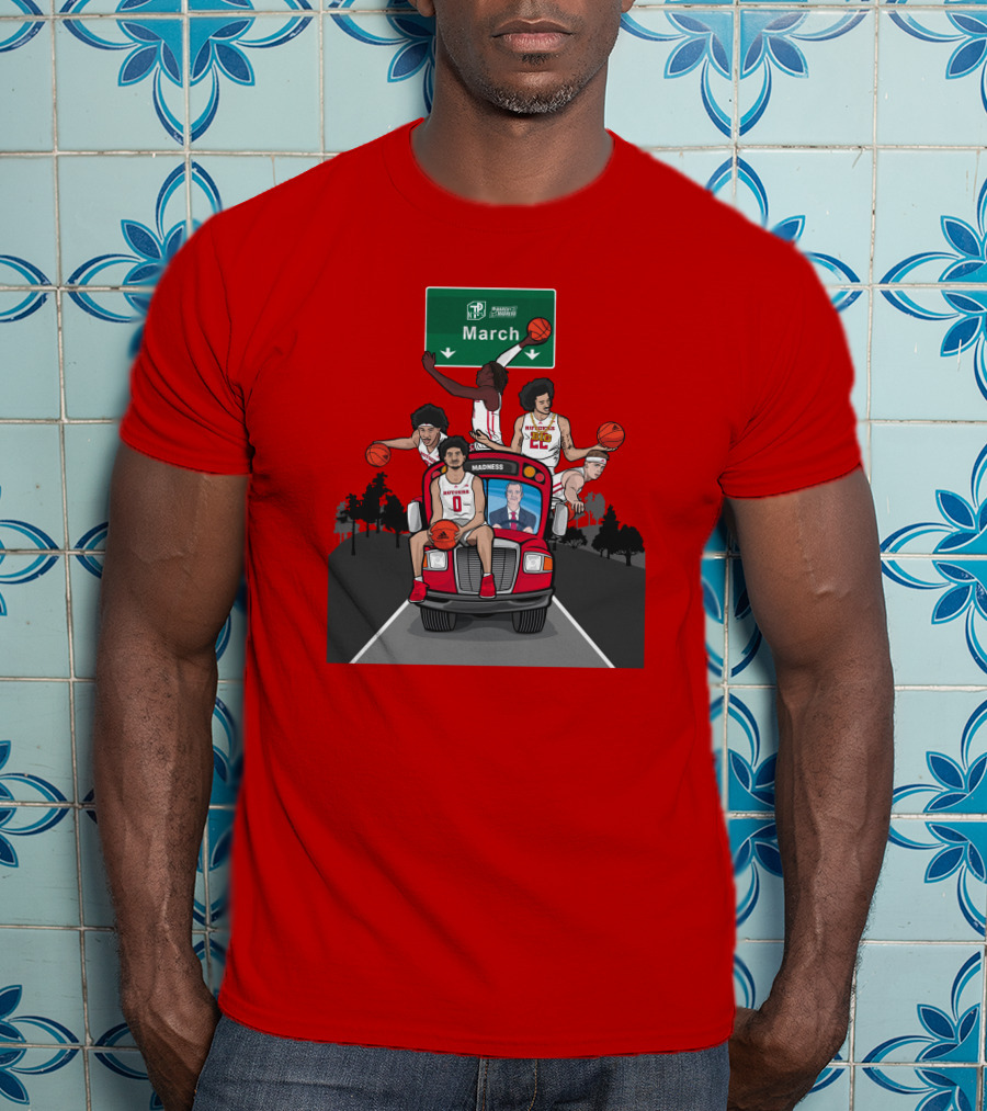 Coach Pikiell The Scarlet Knights Basketball Road To March Madness T-Shirt