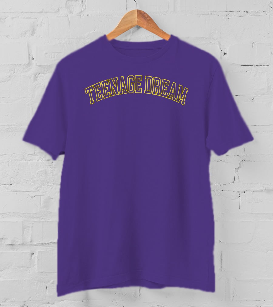 Olivia Rodrigo Teenage Dream Merch Purple Text T-Shirt