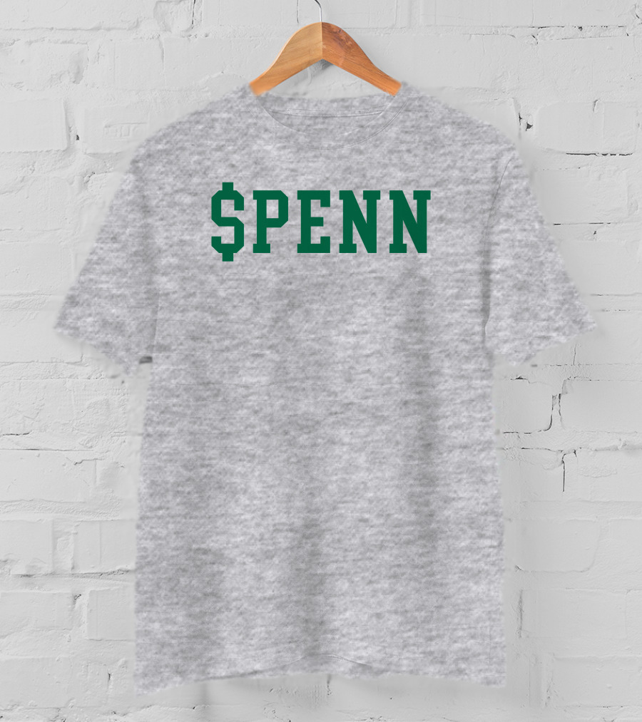 Mintzy $Penn Green Typography T-Shirt