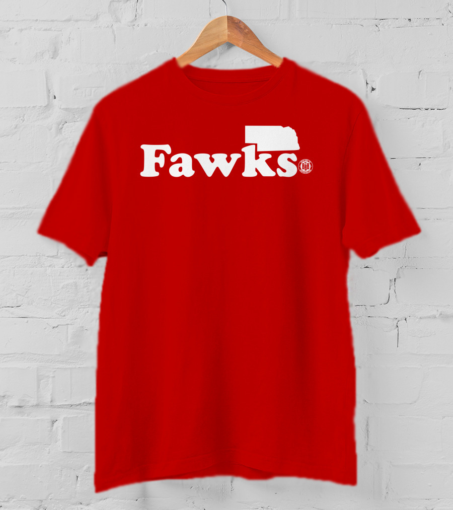 Bbbprinting Fawks Nebraska Outline T-Shirt
