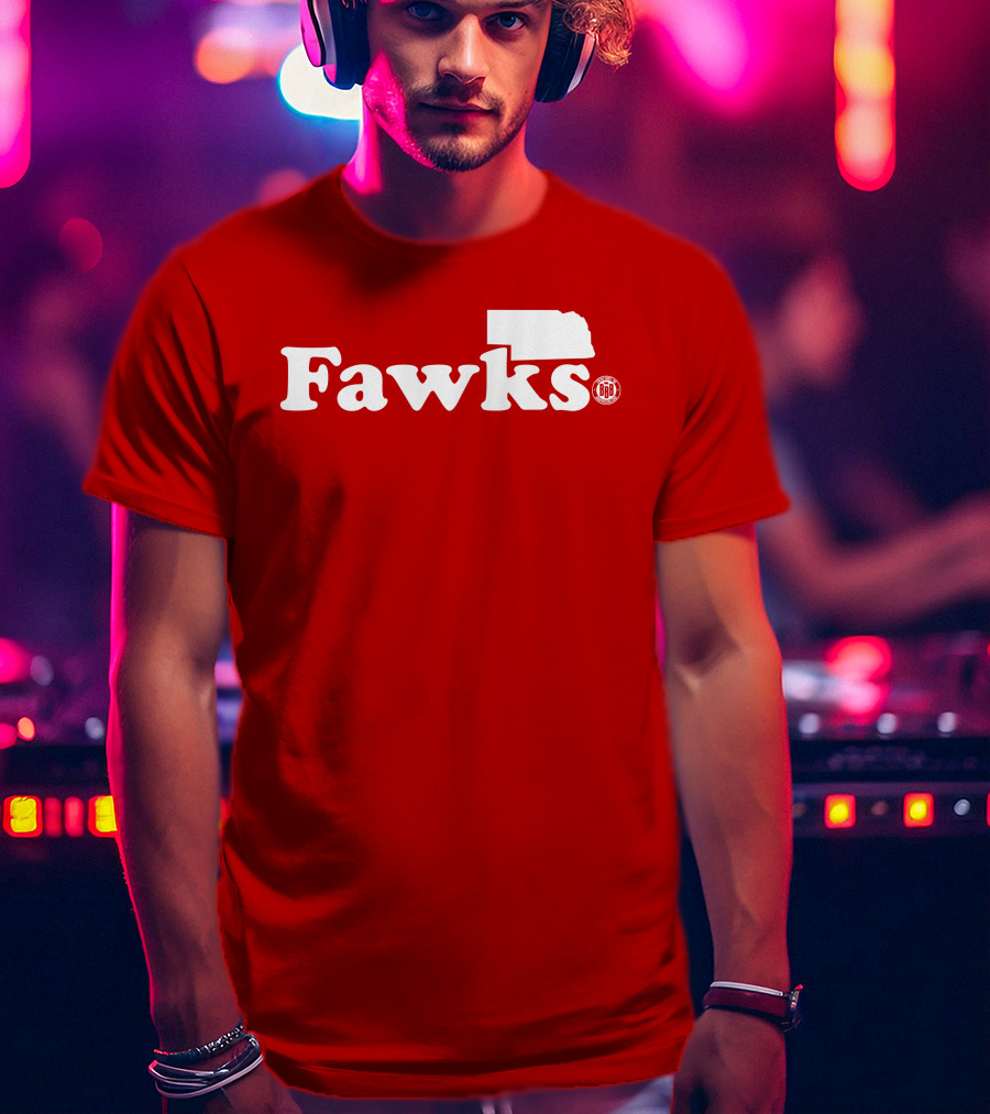 Bbbprinting Fawks Nebraska Outline T-Shirt