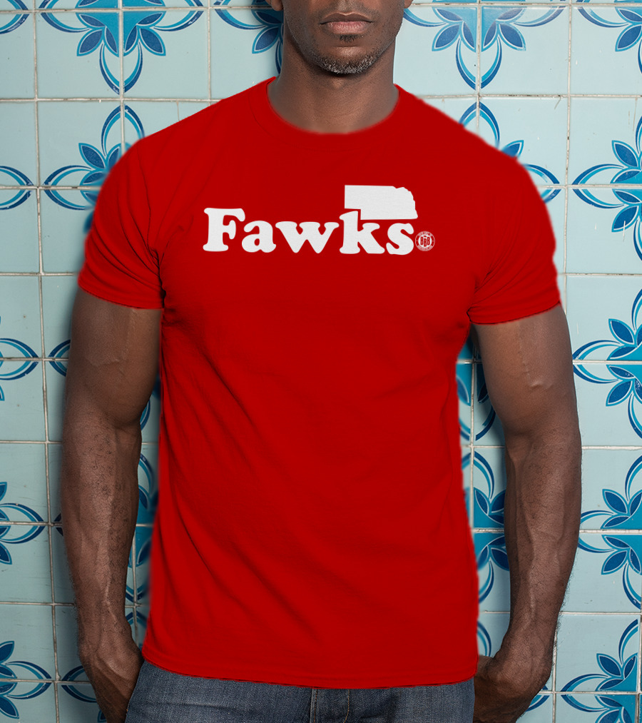 Bbbprinting Fawks Nebraska Outline T-Shirt