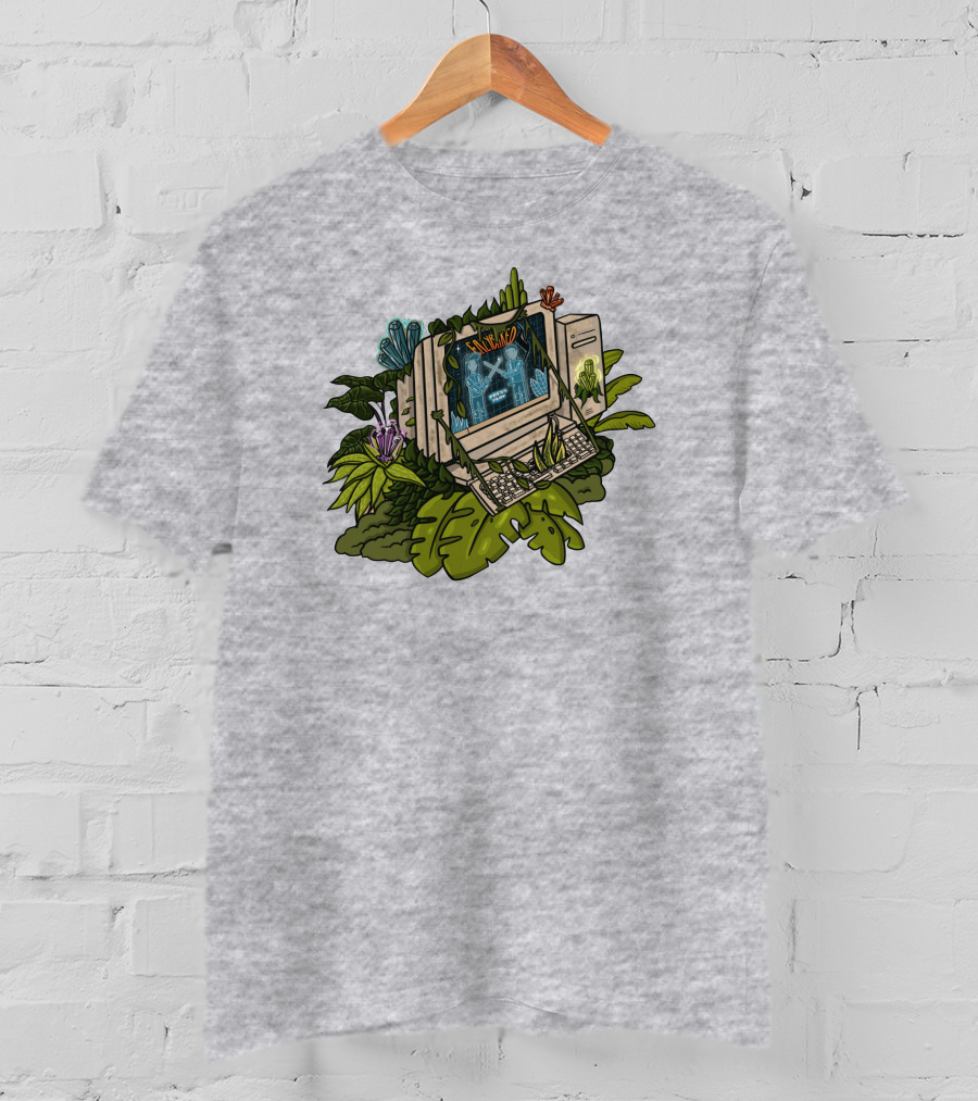Eazybaked Beats Merch Intertwined Simulated Jungle Computer T-Shirt