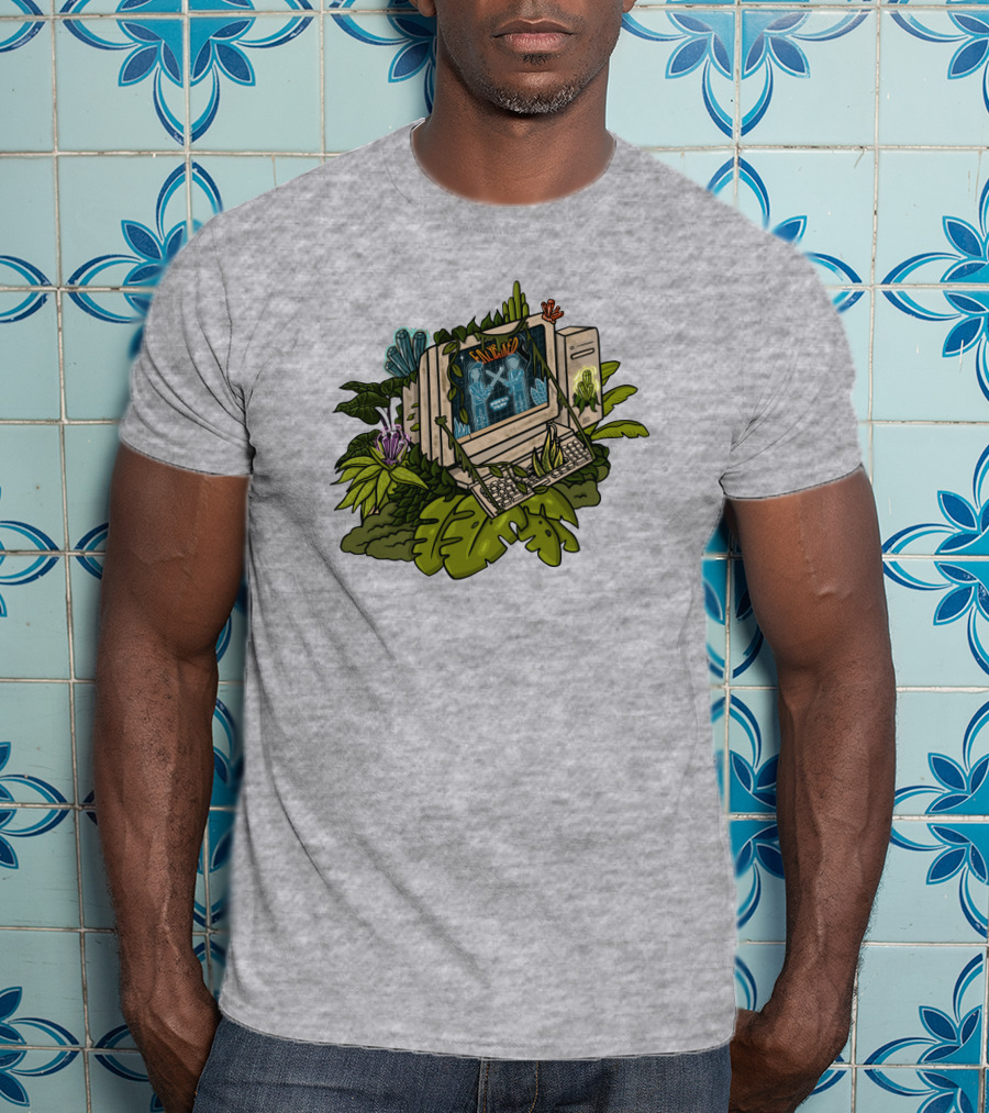 Eazybaked Beats Merch Intertwined Simulated Jungle Computer T-Shirt