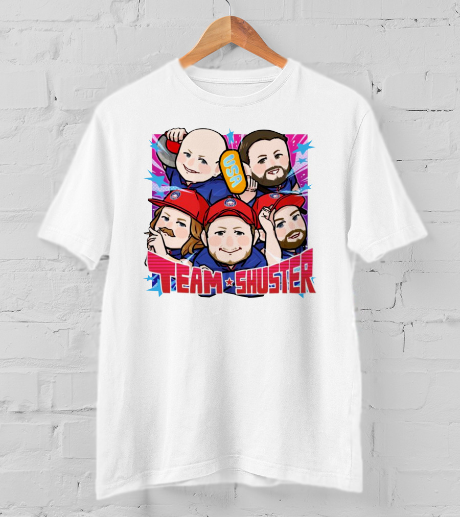 Lawlor's Custom Sportswear Team Shuster USA Cartoon Characters T-Shirt