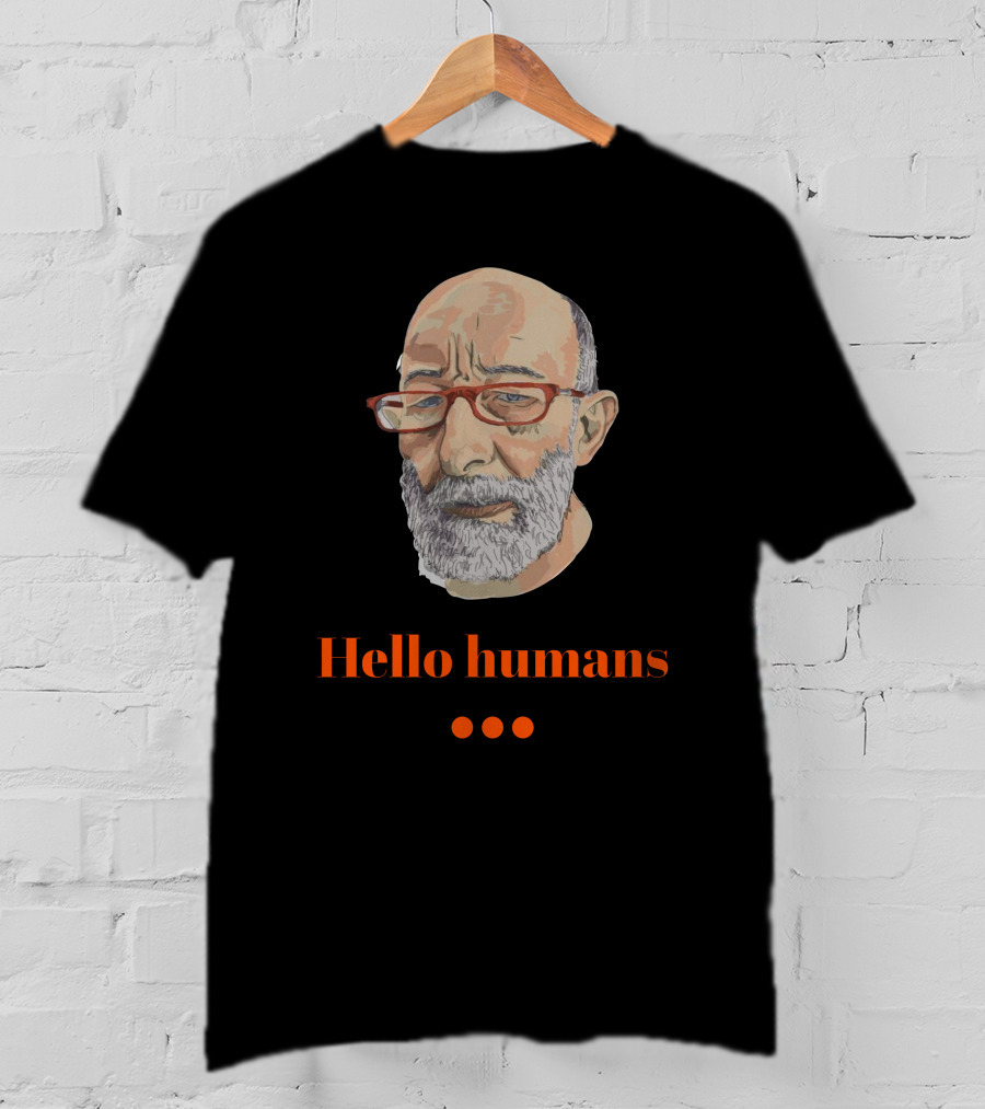 Clif High Hello Humans Jonathan Lockwood Beard Glasses T-Shirt
