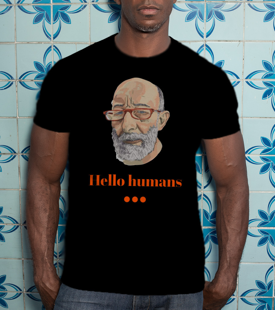 Clif High Hello Humans Jonathan Lockwood Beard Glasses T-Shirt