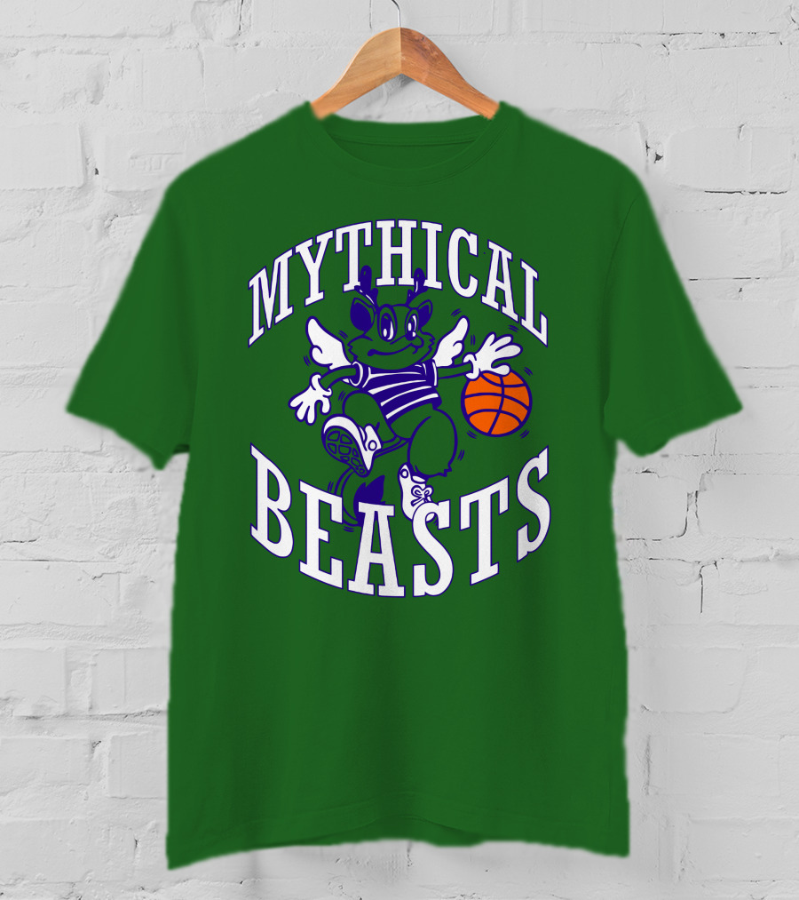 Mythical Beasts 90's B Ball Wings And Hoops T-Shirt