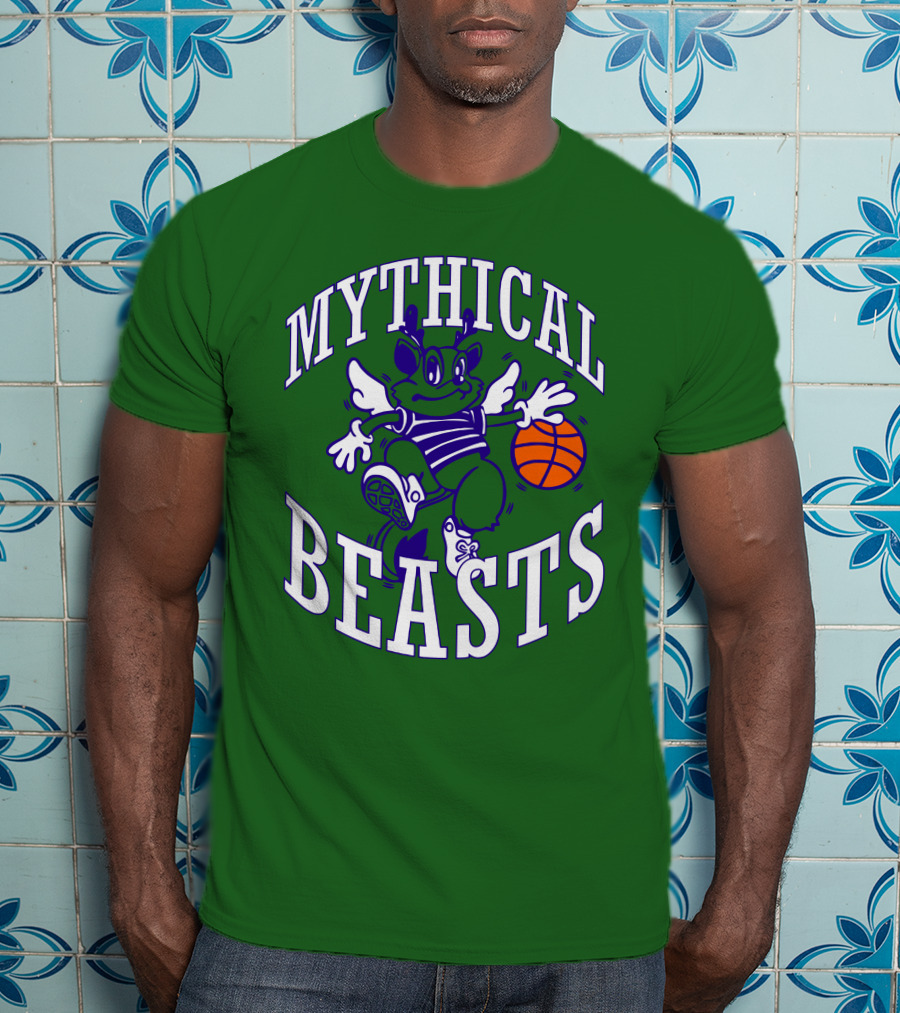 Mythical Beasts 90's B Ball Wings And Hoops T-Shirt