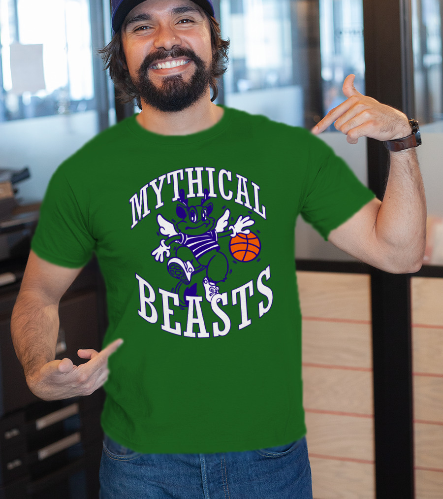 Mythical Beasts 90's B Ball Wings And Hoops T-Shirt