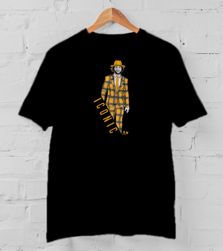 Bostonpro Shop David Pastrnak Iconic Plaid Suit T-Shirt