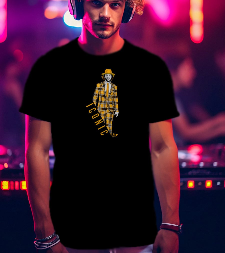 Bostonpro Shop David Pastrnak Iconic Plaid Suit T-Shirt