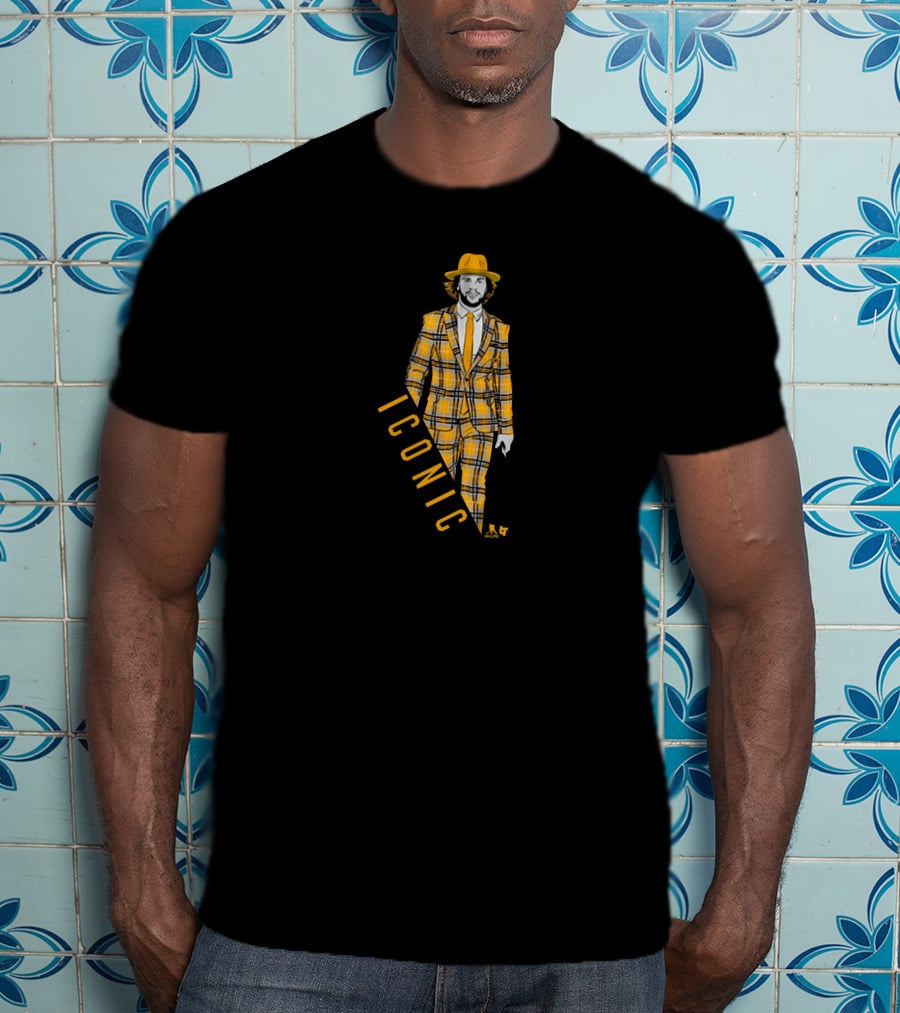 Bostonpro Shop David Pastrnak Iconic Plaid Suit T-Shirt