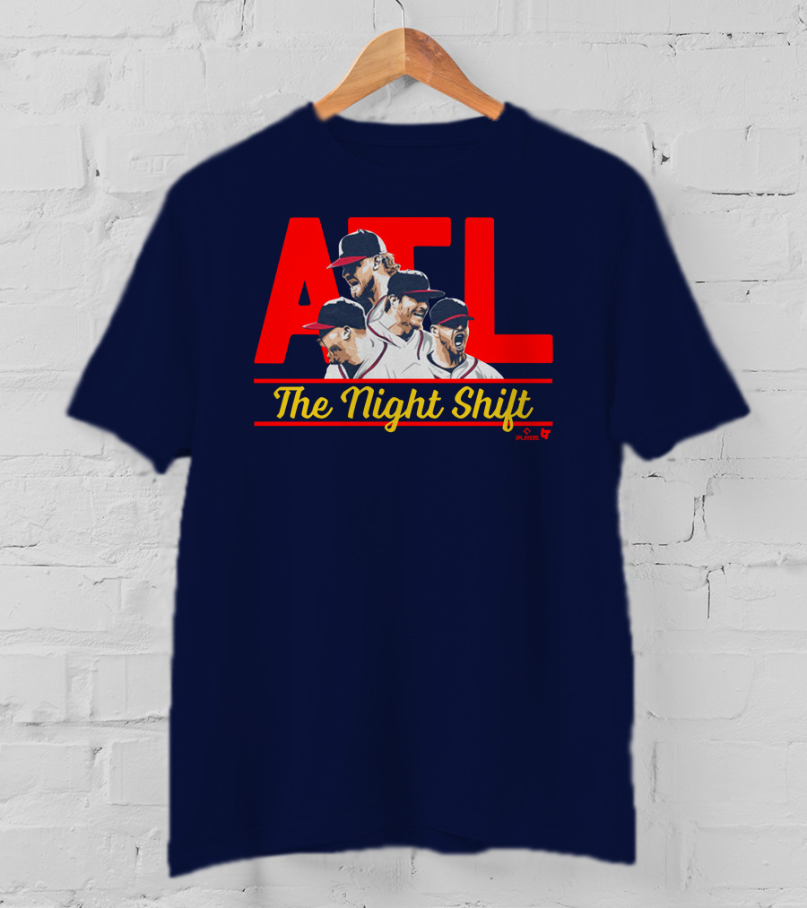 Breakingt Merch Atlanta The Night Shift Mlbpa Licensed ATL Players T-Shirt