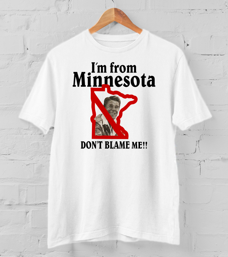 5Starvintage I'm From Minnesota Don't Blame Me Map Outline T-Shirt
